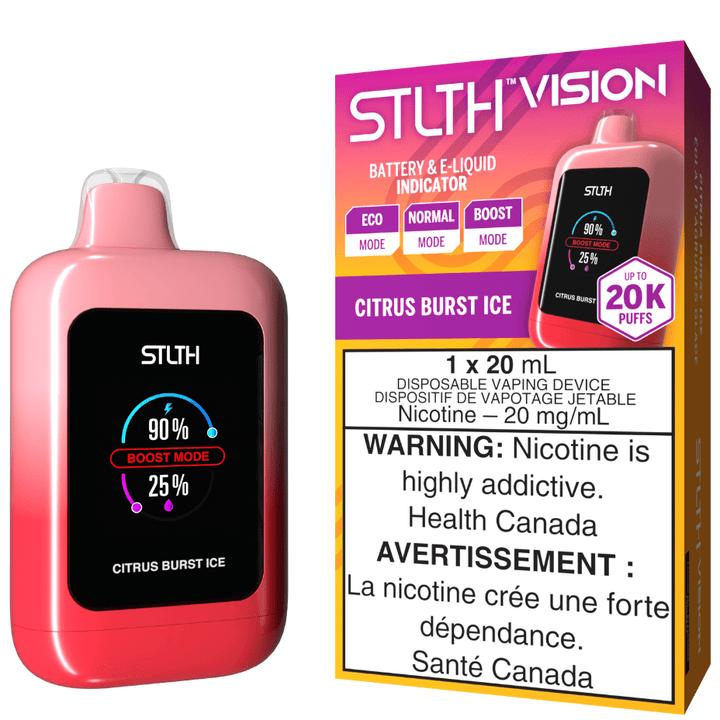 STLTH Vision 20K Disposable Vape - Citrus Burst Ice 20000 Puffs / 20mg Vapexcape Vape and Bong Shop Regina Saskatchewan