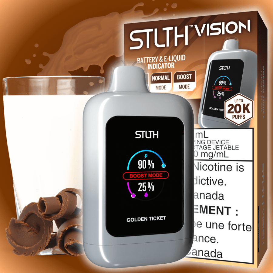 STLTH Vision 20K Disposable Vape - Golden Ticket 20000 Puffs / 20mg Vapexcape Vape and Bong Shop Regina Saskatchewan