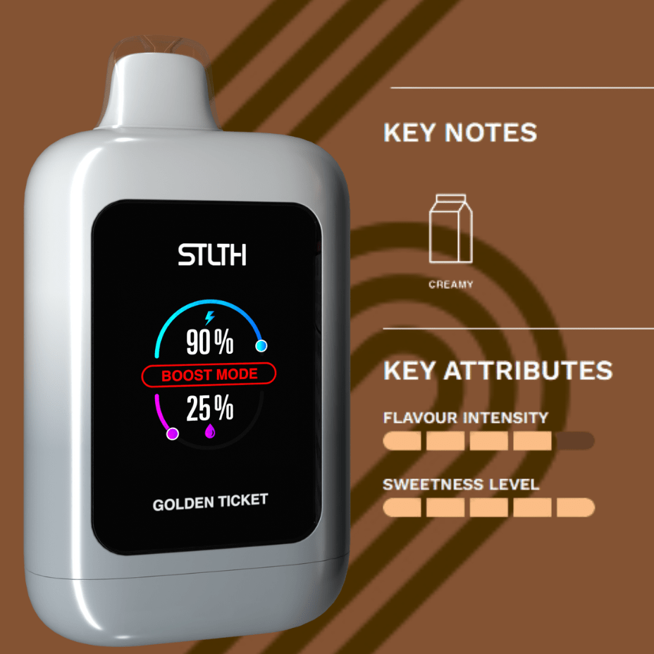 STLTH Vision 20K Disposable Vape - Golden Ticket 20000 Puffs / 20mg Vapexcape Vape and Bong Shop Regina Saskatchewan