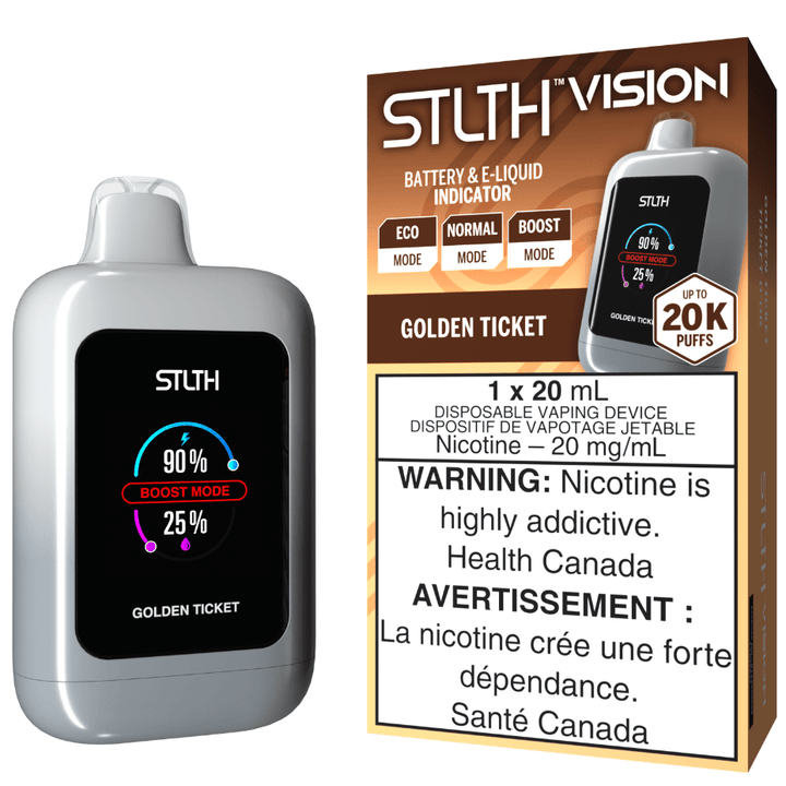 STLTH Vision 20K Disposable Vape - Golden Ticket 20000 Puffs / 20mg Vapexcape Vape and Bong Shop Regina Saskatchewan