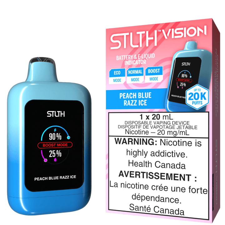 STLTH Vision 20K Disposable Vape - Peach Blue Razz Ice 20000 Puffs / 20mg Vapexcape Vape and Bong Shop Regina Saskatchewan