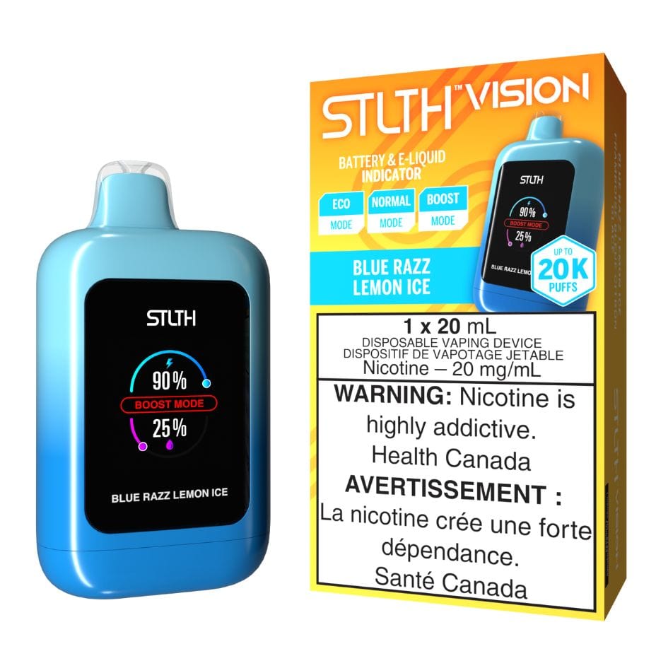 STLTH VISION Disposable Vape - Blue Razz Lemon Ice Vapexcape Vape and Bong Shop Regina Saskatchewan