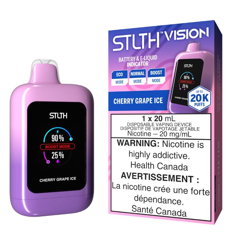 STLTH VISION Disposable Vape - Cherry Grape Ice Vapexcape Vape and Bong Shop Regina Saskatchewan