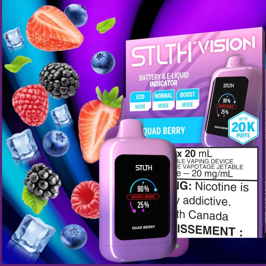 STLTH VISION Disposable Vape - Quad Berry Vapexcape Vape and Bong Shop Regina Saskatchewan