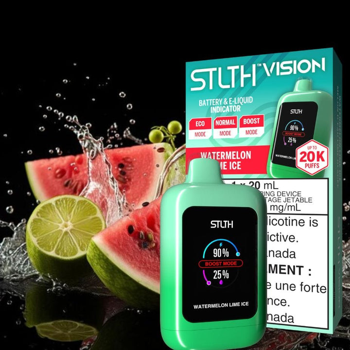 STLTH VISION Disposable Vape - Watermelon Lime Ice Vapexcape Vape and Bong Shop Regina Saskatchewan