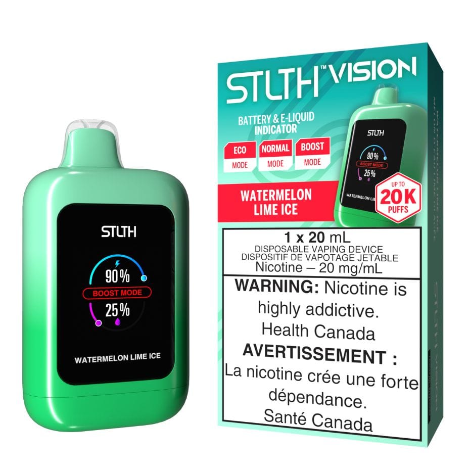 STLTH VISION Disposable Vape - Watermelon Lime Ice Vapexcape Vape and Bong Shop Regina Saskatchewan