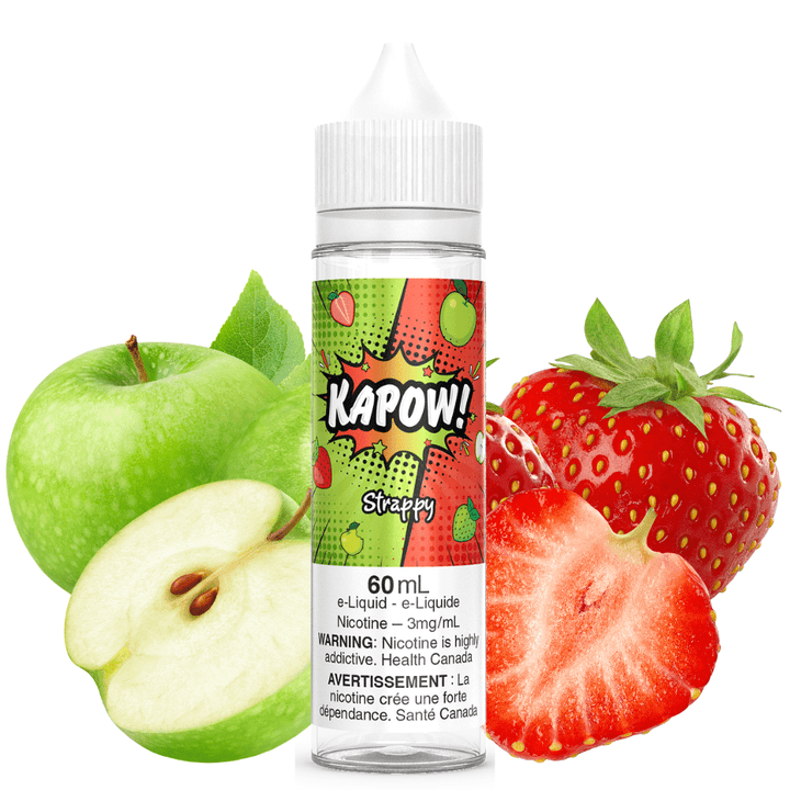 Strappy by Kapow E-Liquid 60ml / 0mg Vapexcape Vape and Bong Shop Regina Saskatchewan