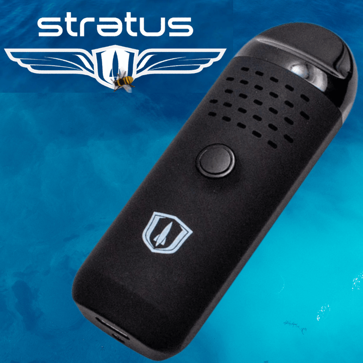 Stratus Mini Dry Herb Pen 1000mAh / Black Vapexcape Vape and Bong Shop Regina Saskatchewan