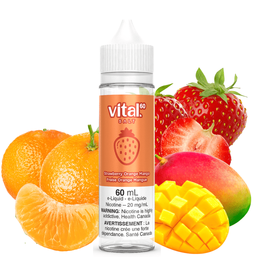 Strawberry Orange Mango by Vital 60 Salt 60ml / 12ml Vapexcape Vape and Bong Shop Regina Saskatchewan