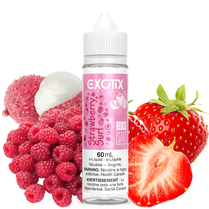 Strawberry Surf By Exotix E-Liquid 60mL / 3mg Vapexcape Vape and Bong Shop Regina Saskatchewan