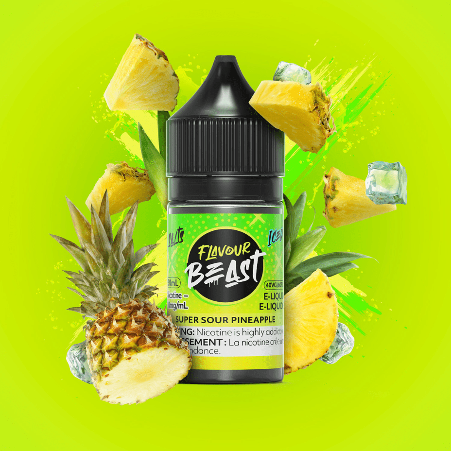 Super Sour Pineapple Salts by Flavour Beast E-Liquid 30ml / 20mg Vapexcape Vape and Bong Shop Regina Saskatchewan