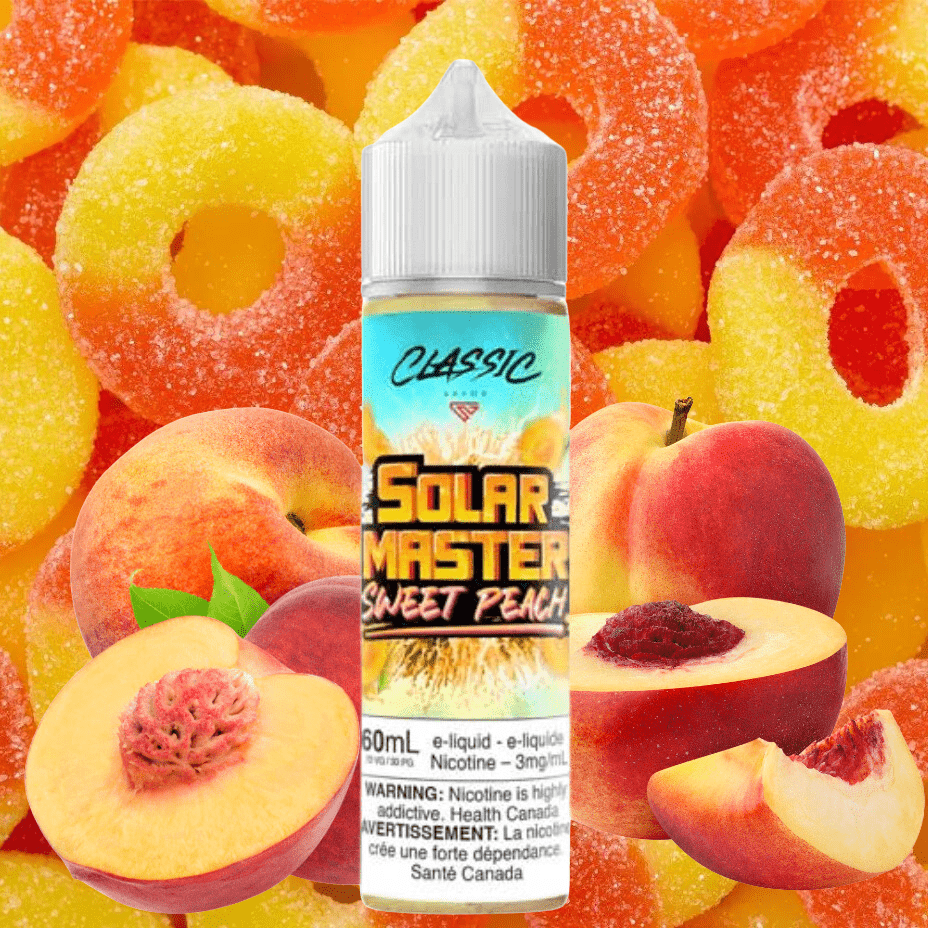 Sweet Peach by Solar Master E-Liquid Vapexcape Vape and Bong Shop Regina Saskatchewan