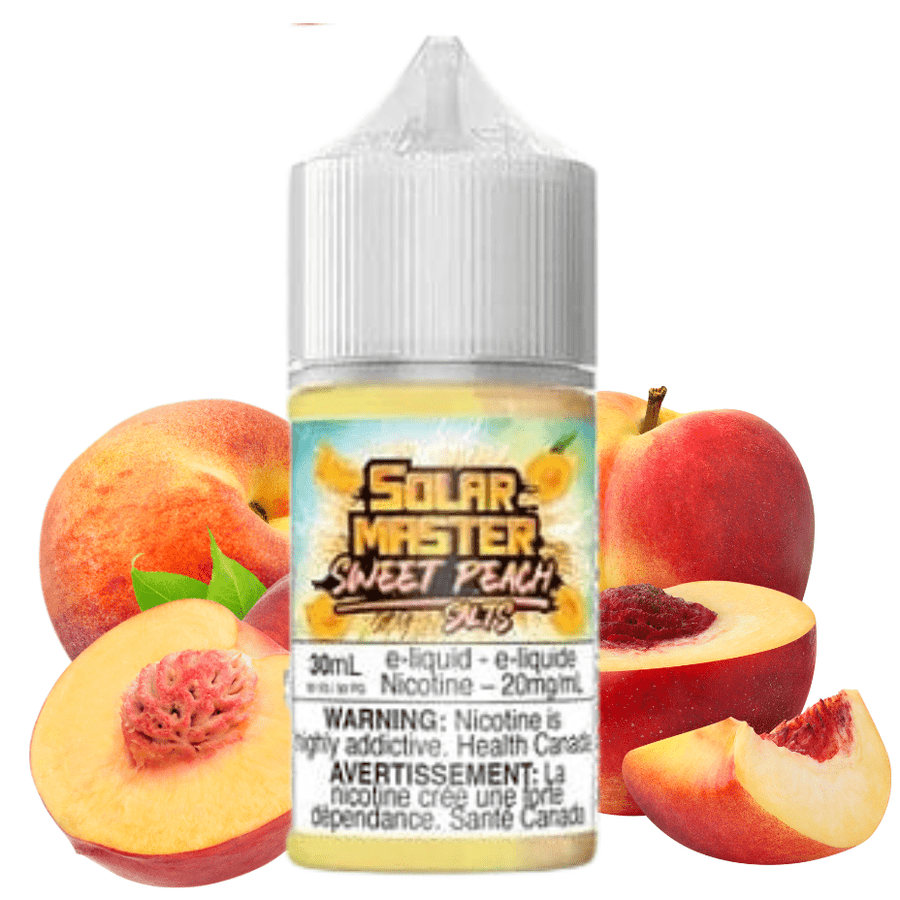 Sweet Peach Salt by Solar Master E-Liquid 30mL / 10mg Vapexcape Vape and Bong Shop Regina Saskatchewan