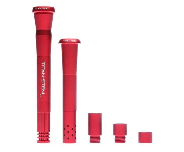 Titan-Stem 3.0 Adjustable Downstem by Ace Labz Red Vapexcape Vape and Bong Shop Regina Saskatchewan