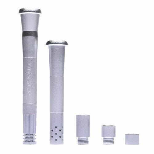 Titan-Stem 3.0 Adjustable Downstem by Ace Labz Silver Vapexcape Vape and Bong Shop Regina Saskatchewan