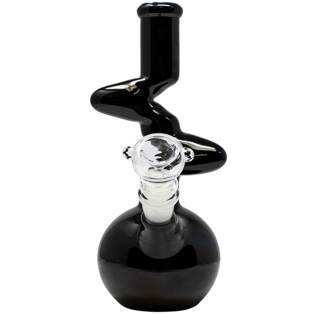 Twisted 8" Bubble Base Bong Black Vapexcape Vape and Bong Shop Regina Saskatchewan