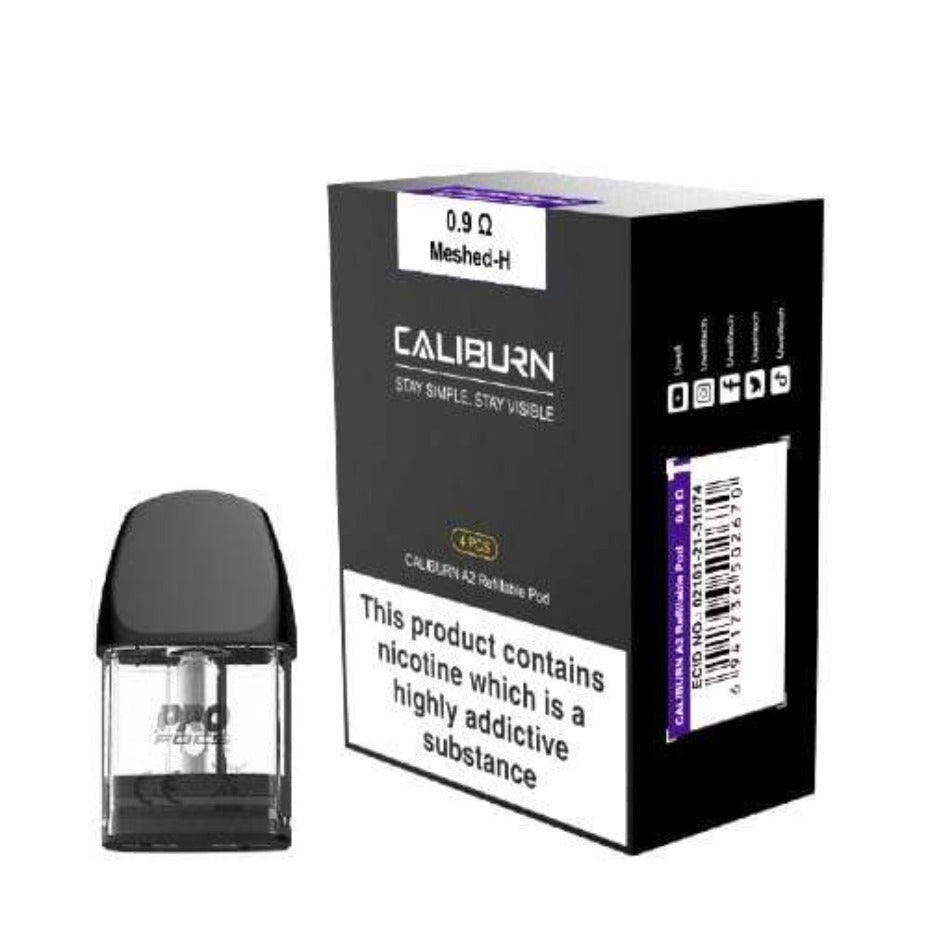 Uwell Caliburn A2 Replacement Pods-4/pk 4/pk Vapexcape Vape and Bong Shop Regina Saskatchewan