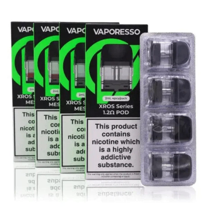 Vaporesso XROS Series Replacement Pods-4pk 1.2ohm (Black) Vapexcape Vape and Bong Shop Regina Saskatchewan