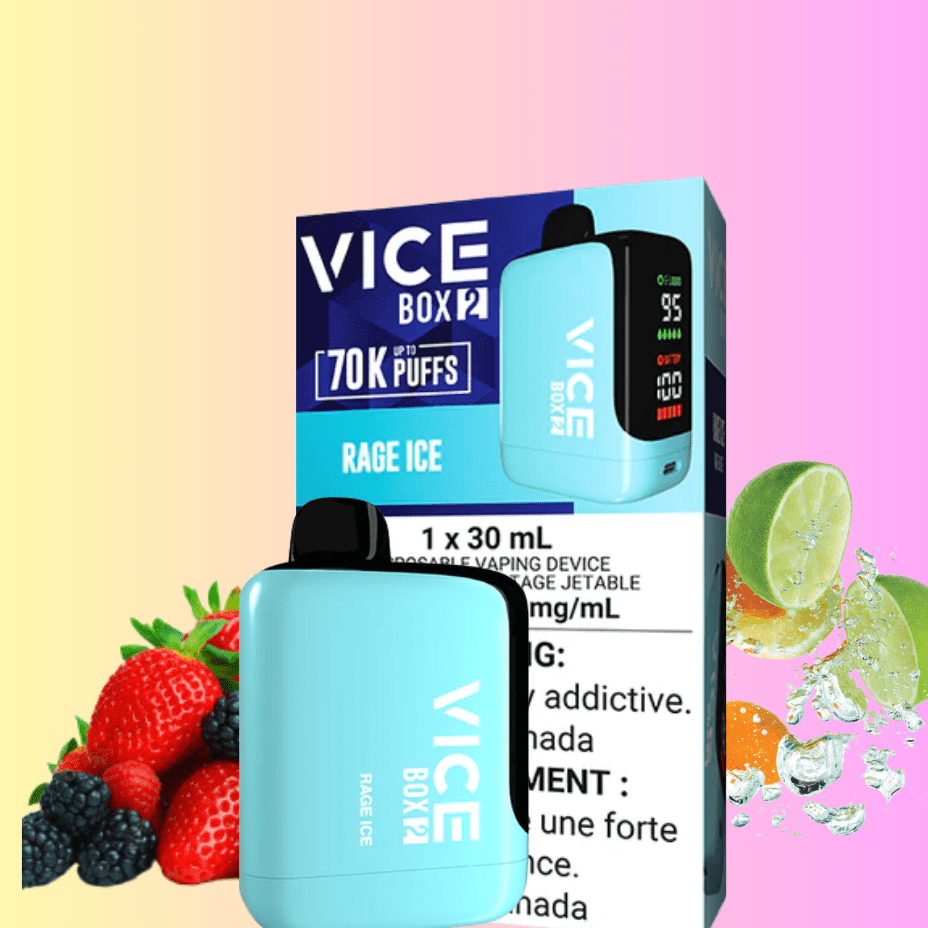 Vice Box 2 Disposable Vape-Rage Ice Vapexcape Vape and Bong Shop Regina Saskatchewan