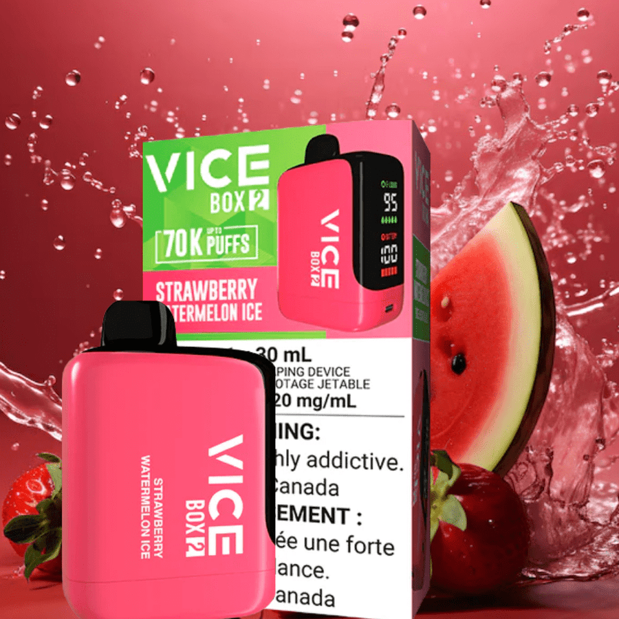 Vice Box 2 Disposable Vape-Strawberry Watermelon Ice Vapexcape Vape and Bong Shop Regina Saskatchewan