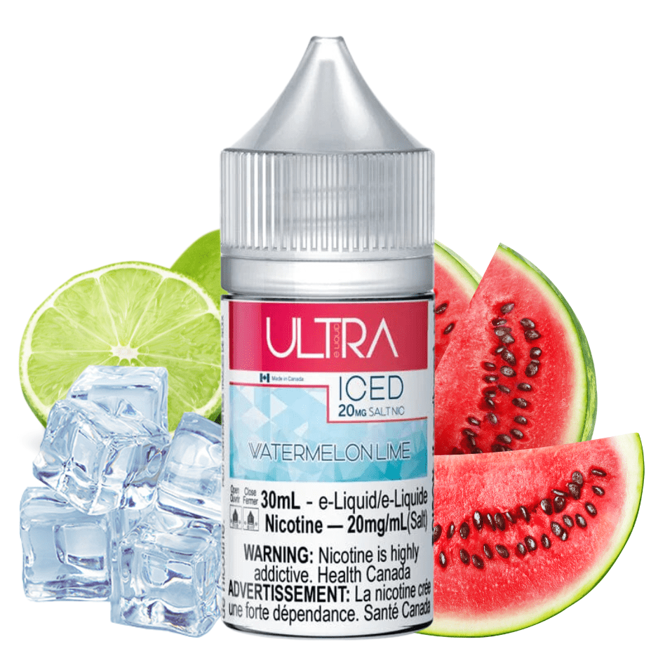 Watermelon Lime Ice Salt by Ultra E-Liquid 10mg / 30mL Vapexcape Vape and Bong Shop Regina Saskatchewan