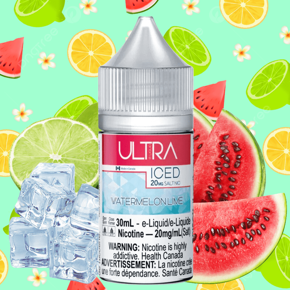 Watermelon Lime Ice Salt by Ultra E-Liquid Vapexcape Vape and Bong Shop Regina Saskatchewan