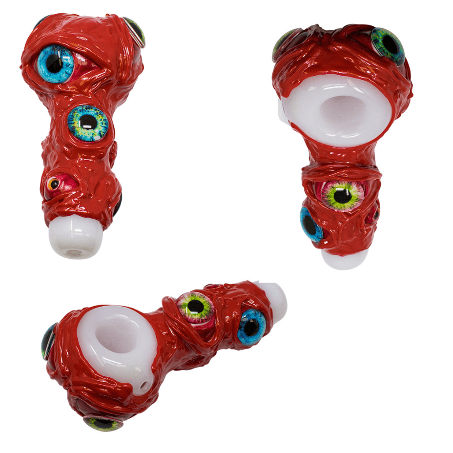 Weed Hand Pipe-Monster Pipes-Multi Eyed Monster-5" 5" Vapexcape Vape and Bong Shop Regina Saskatchewan