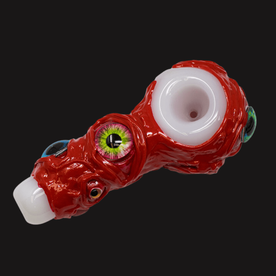 Weed Hand Pipe-Monster Pipes-Multi Eyed Monster-5" 5" Vapexcape Vape and Bong Shop Regina Saskatchewan