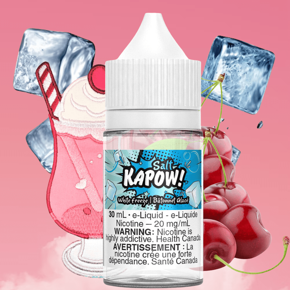 White Freeze Salt by Kapow E-liquid Vapexcape Vape and Bong Shop Regina Saskatchewan