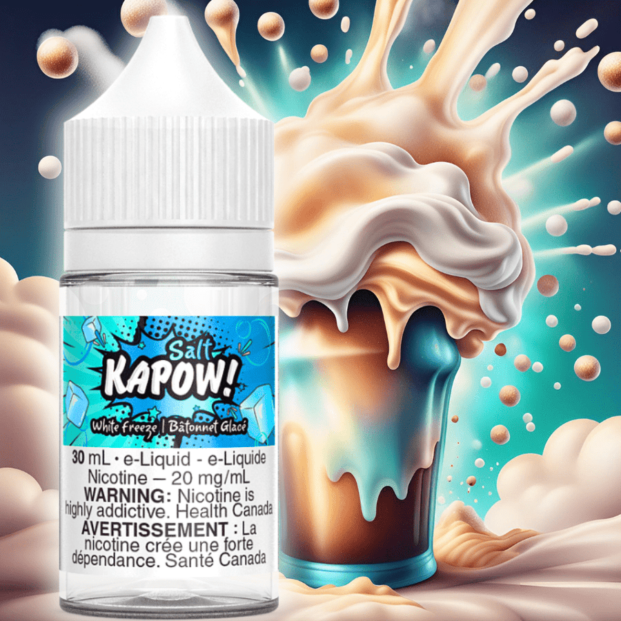 White Freeze Salt by Kapow E-liquid Vapexcape Vape and Bong Shop Regina Saskatchewan