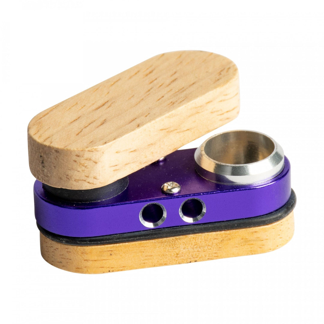 Wooden Monk Hand Pipe Purple Vapexcape Vape and Bong Shop Regina Saskatchewan