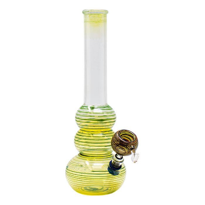 Yellow Fumed 12" Bubble Beaker Vapexcape Vape and Bong Shop Regina Saskatchewan